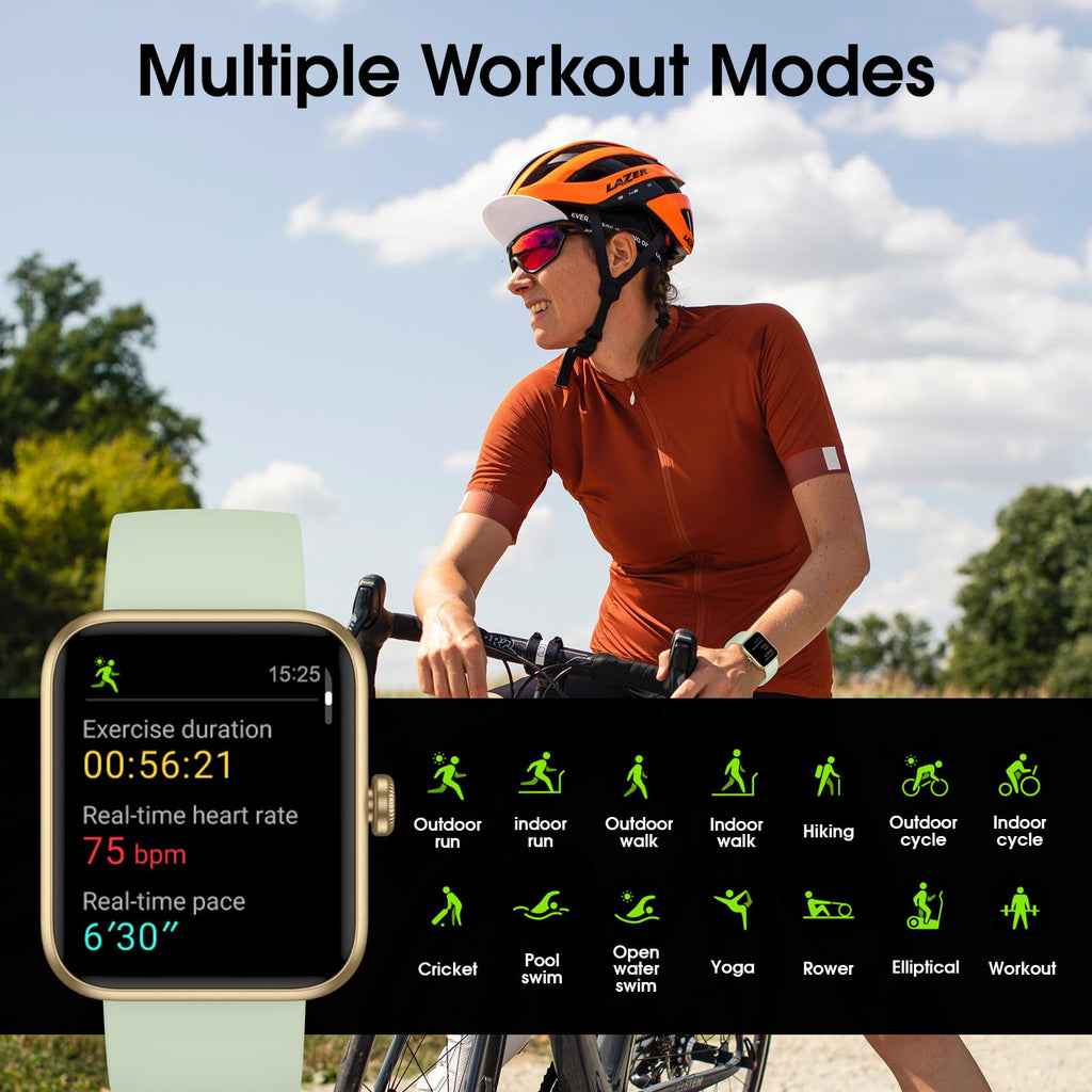 Smart Watch, Fitness Tracker with Heart Rate Monitor, Blood Oxygen, Sleep Tracker, 41mm Touchscreen Smartwatch for Android iOS Swimming Waterproof Pedometer Step Calories Tracker for Women Men