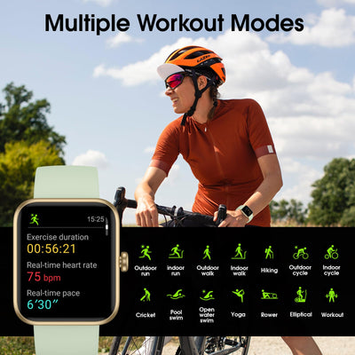 Smart Watch, Fitness Tracker with Heart Rate Monitor, Blood Oxygen, Sleep Tracker, 41mm Touchscreen Smartwatch for Android iOS Swimming Waterproof Pedometer Step Calories Tracker for Women Men