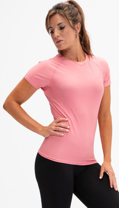 DEVOPS 3 Pack Women's Compression Shirt Dry Fit Short Sleeve Running Athletic T-Shirt Workout Tops