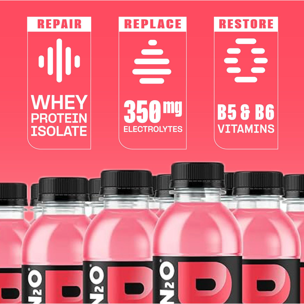 Protein2o Hydration Drink - 2-in-1 Liquid Clear Whey Protein Isolate and Electrolyte Drink - 20g Protein, Vitamins B5, B6 - Post-Workout Recovery - 16.9 Fl Oz - 12 Count Strawberry Watermelon