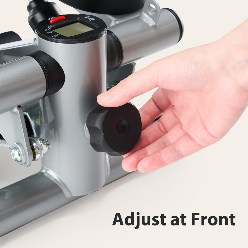 OLIXIS Steppers for Exercise at Home Workout Equipment, Mini Stepper Exercise Machine for Senior Citizens, Twist Stepper with Resistance Bands, Cardio Weight Loss Equipment Home Fitness