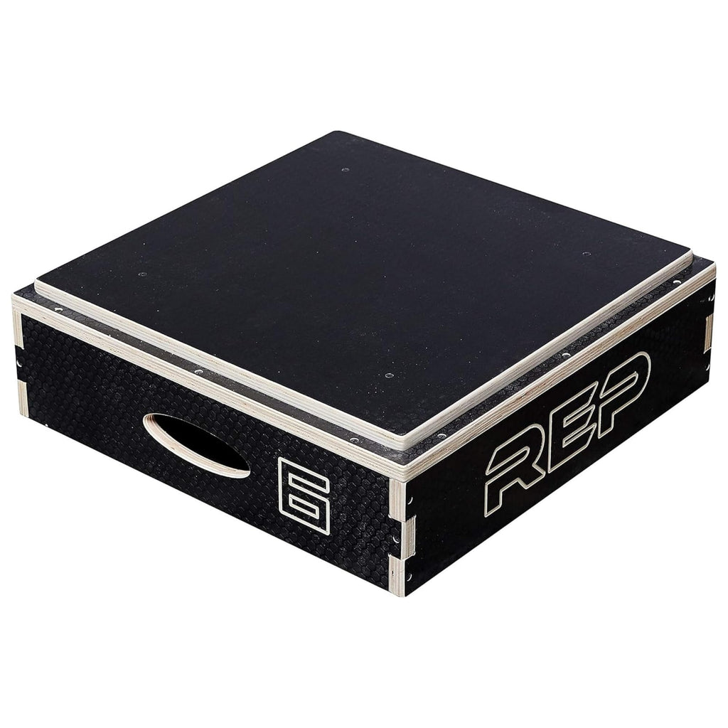 Rep Wooden Plyo Box | Stackable Jump Platforms for Home Gym Workouts | Multiple Height Options from 4, 6.8 and 12" Exercise Step Up Boxes for CrossFit & Plyometric Training | Durable Fitness Equipment