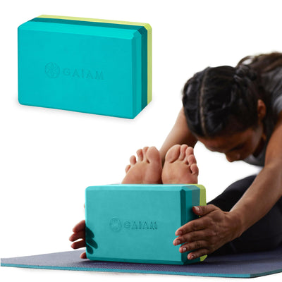 Gaiam Yoga Block - Supportive Latex-Free Eva Foam - Soft Non-Slip Surface with Beveled Edges for Yoga, Pilates, Meditation - Yoga Accessories for Stability, Balance, Deepen Stretches