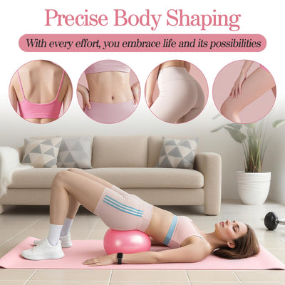 Home Pilates Kit for Women Pilates Equipment Ring and Ball Set Magic Circle Hoop with 5 Resistance Bands Compact Toning Fitness Essentials Starter Set Accessories