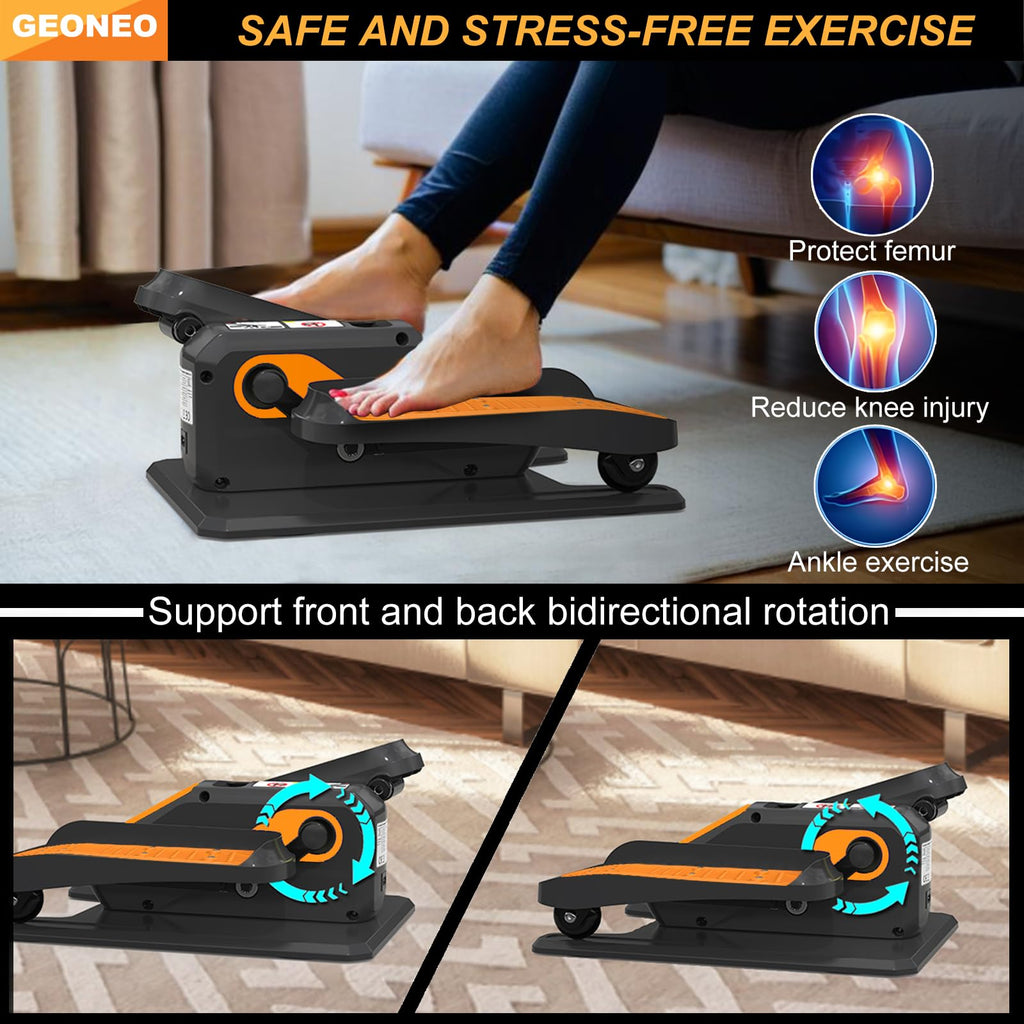 Under Desk Elliptical Machine, Electric Elliptical Exerciser for Senior, Quiet & Small Electric Seated Pedal Exerciser for Home with Display Monitor, Remote Control & 12 Adjustable Speeds