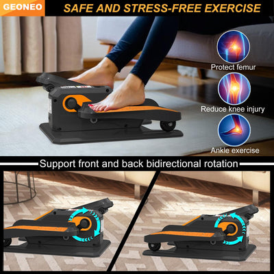Under Desk Elliptical Machine, Electric Elliptical Exerciser for Senior, Quiet & Small Electric Seated Pedal Exerciser for Home with Display Monitor, Remote Control & 12 Adjustable Speeds