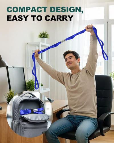 Trideer Stretching Strap Yoga Strap Physical Therapy for Home Workout, Exercise, Pilates and Gymnastics, 10 Loops Non-Elastic Stretch Bands with Aesthetic Packaging for Women & Men