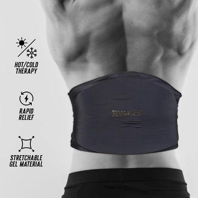 Spalding - Lower & Upper Back Gel Wrap, Hot/Cold Therapy, Reusable Therapy Pad for Pain Relief & Muscle Relaxation (Black)