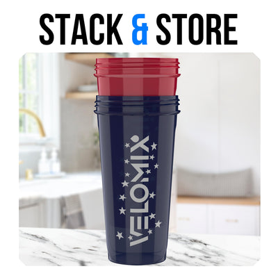 VELOMIX -2 Pack- 28 oz Protein Shaker Bottles for Protein Mixes - 2x Wire Whisk | Leak Proof Shaker Cups for Protein Shakes | Protein Shaker Bottle Pack (Black/Transparent)
