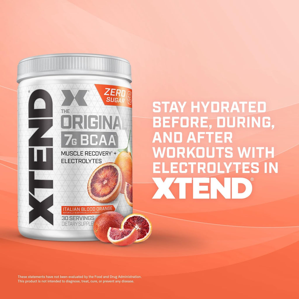 Xtend Original BCAA Powder 7g BCAA and 2.5g L-Glutamine, Sugar Free Post Workout Muscle Recovery Drink with Amino Acids for Men & Women, 30 Servings