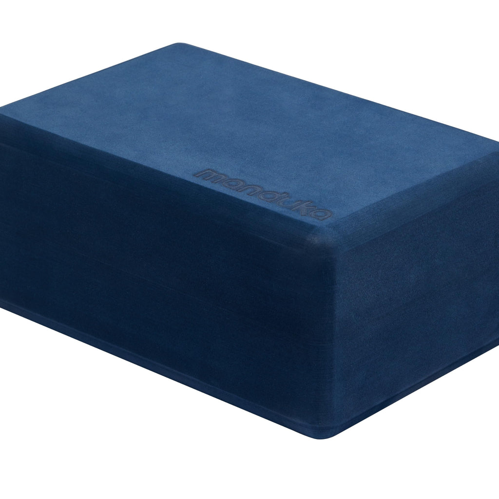 Manduka Foam Yoga Block - Recycled EVA Foam Block with Ergonomic Support, Yoga Equipment, Home Gym Accessory, & Pilates Tool, Lightweight for Travel, High Density, Comfortable Edges