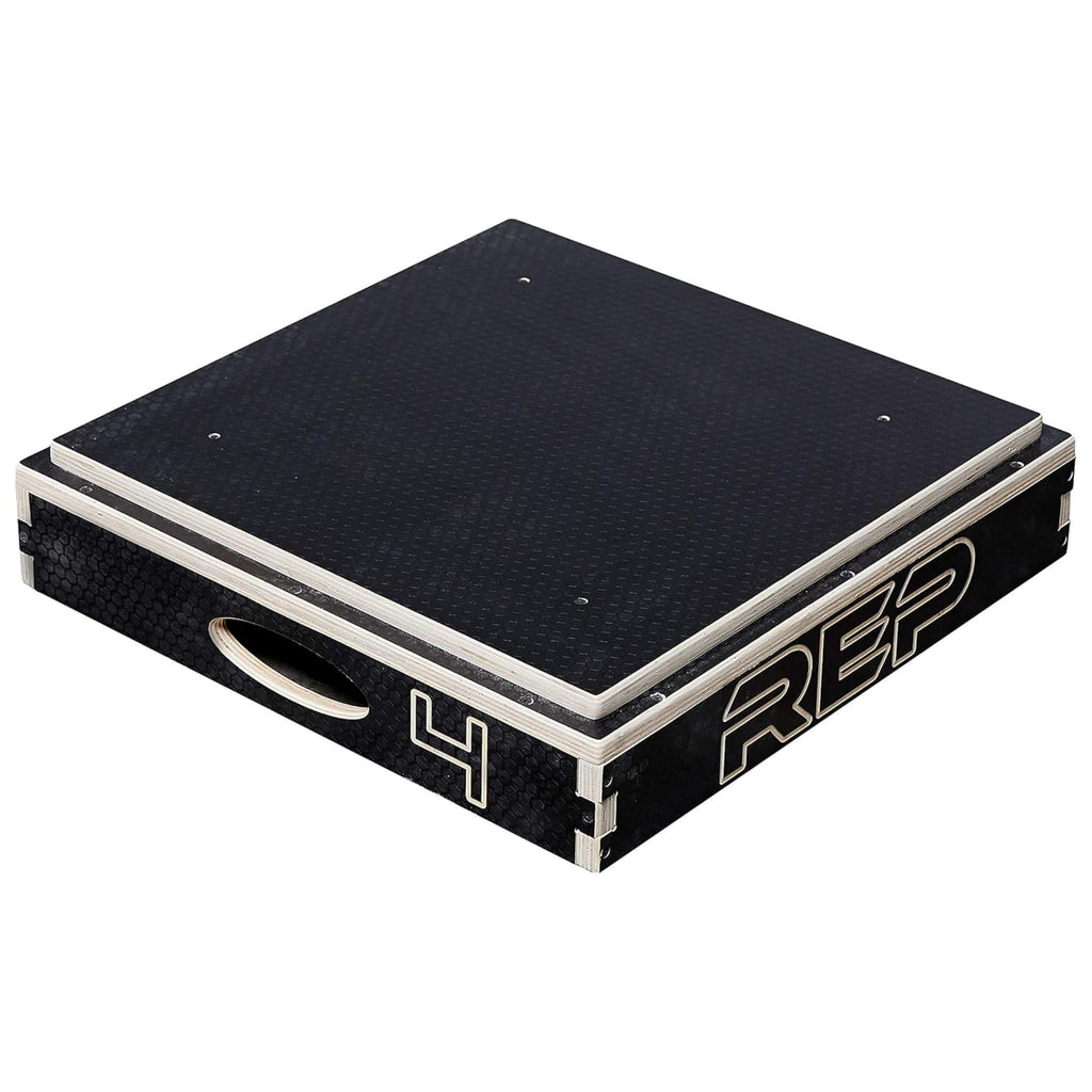 Rep Wooden Plyo Box | Stackable Jump Platforms for Home Gym Workouts | Multiple Height Options from 4, 6.8 and 12" Exercise Step Up Boxes for CrossFit & Plyometric Training | Durable Fitness Equipment