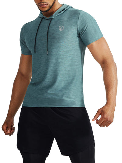 NELEUS Men's Dry Fit Performance Athletic Shirt with Hoods