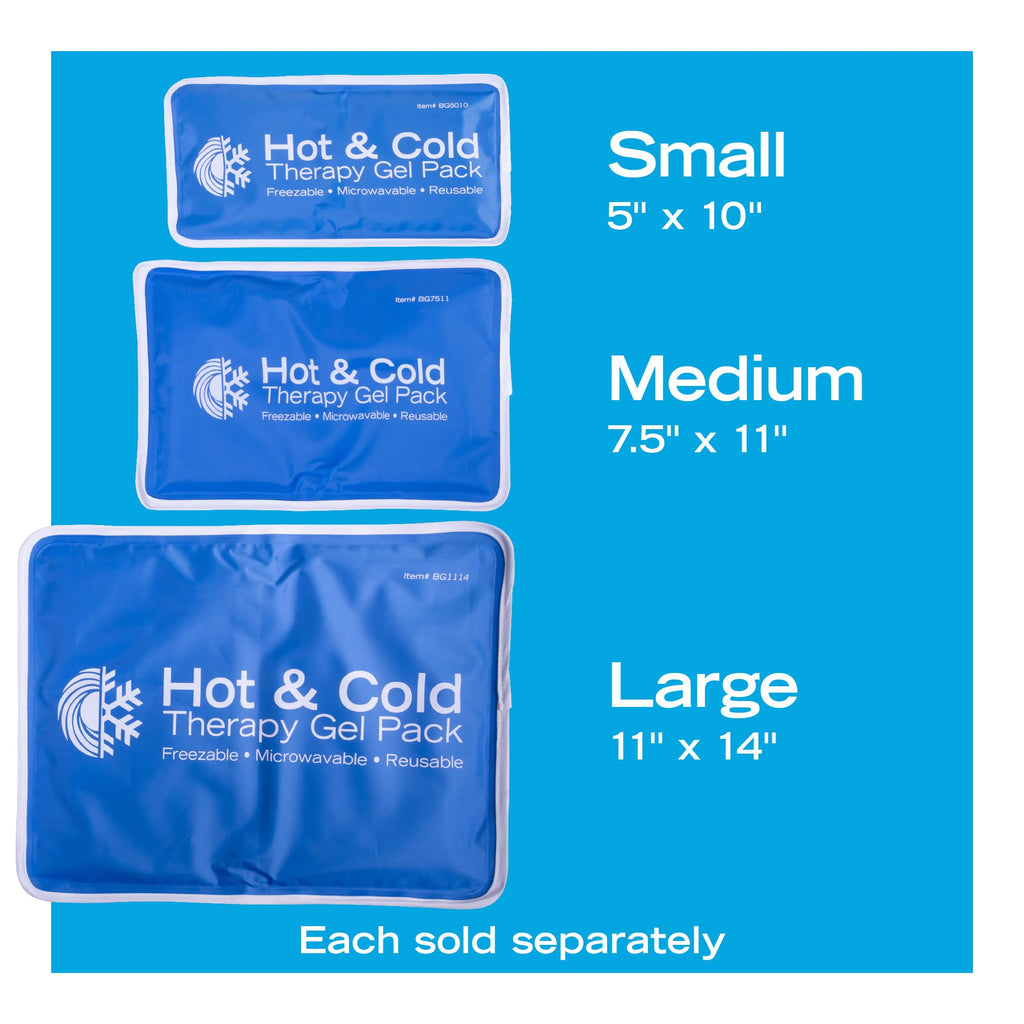 Roscoe Medical Gel Soft Flexible Ice Packs for Injuries, Reusable Freezer Hot and Cold Pack, Cold Compress & Cooling Gel Pad for Shoulder, Hip, Leg, Arm, Ankle & Foot Injury, 7.5 x 11 Inches, Medium