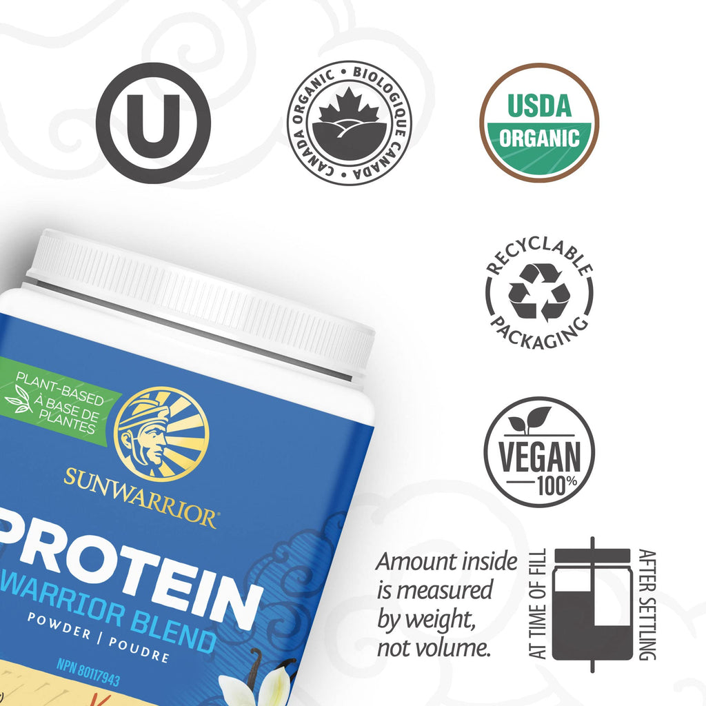 Organic Plant Based Protein Powder | Vegan Organic Protein Powder Vanilla Flavored with BCAA Amino Acids & Hemp Seed Pea Blend | Non-GMO Soy Dairy Filler & Gluten Free (Vanilla, 32 Servings)