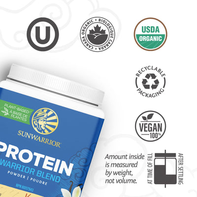 Organic Plant Based Protein Powder | Vegan Organic Protein Powder Vanilla Flavored with BCAA Amino Acids & Hemp Seed Pea Blend | Non-GMO Soy Dairy Filler & Gluten Free (Vanilla, 32 Servings)