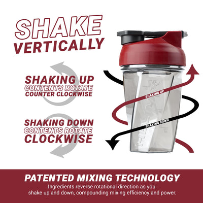 HELIMIX 2.0 Vortex Blender Shaker Bottle Holds upto 28oz | No Blending Ball or Whisk | USA Made | Portable Pre Workout Whey Protein Drink Shaker Cup | Mixes Cocktails Smoothies Shakes | Top Rack Safe