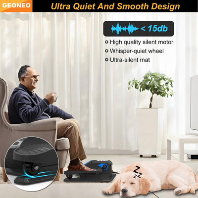 Under Desk Elliptical Machine, Electric Elliptical Exerciser for Senior, Quiet & Small Electric Seated Pedal Exerciser for Home with Display Monitor, Remote Control & 12 Adjustable Speeds