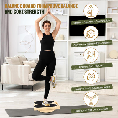 Slant Board for Calf Stretching, Adjustable Portable Wooden Incline Board for Calf Stretcher with Training Poster, 300 Lbs Weight Capacity Calf Stretch Wedge for Leg, Knees, Heel, Ankle & Stretching