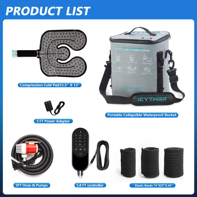 Cold Therapy Machine with Programmable Timer, Portable Ice Machine for Knee After Surgery, Knee Replacement Recovery System for Pain Relief with Compression Pad