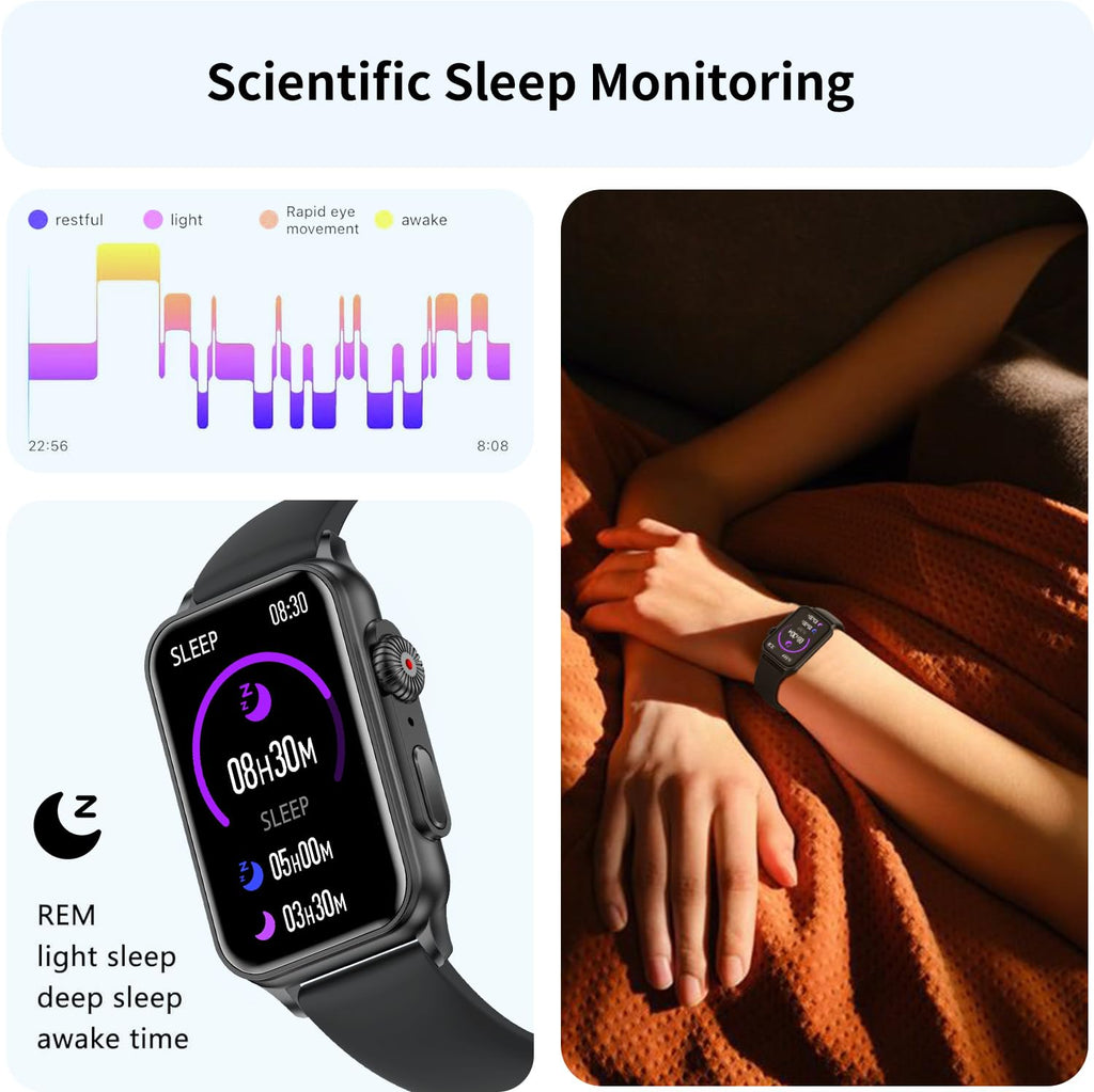 FITVII Nexa Fitness Tracker Answer/Make Calls, Smart Watch with Blood Pressure, Blood Oxygen, 24/7 Heart Rate Monitor, 120+ Sport Mode Activity Tracker with Step Counter, Sleep Tracker for Women Men