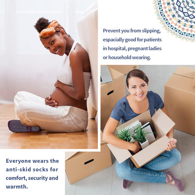 Ozaiic Pilates Socks for Women Non Slip Grip, Yoga Socks with Grippers for Barre, Hospital, Ballet, Dance, Barefoot Workout