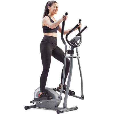Sunny Health & Fitness Smart 2-in-1 Upright Elliptical Full-Body Exerciser, Home Cross-Training Arm/Leg Cardio Workout Machine, Optional Free SunnyFit App Bluetooth Link or Electro-Magnetic Resistance