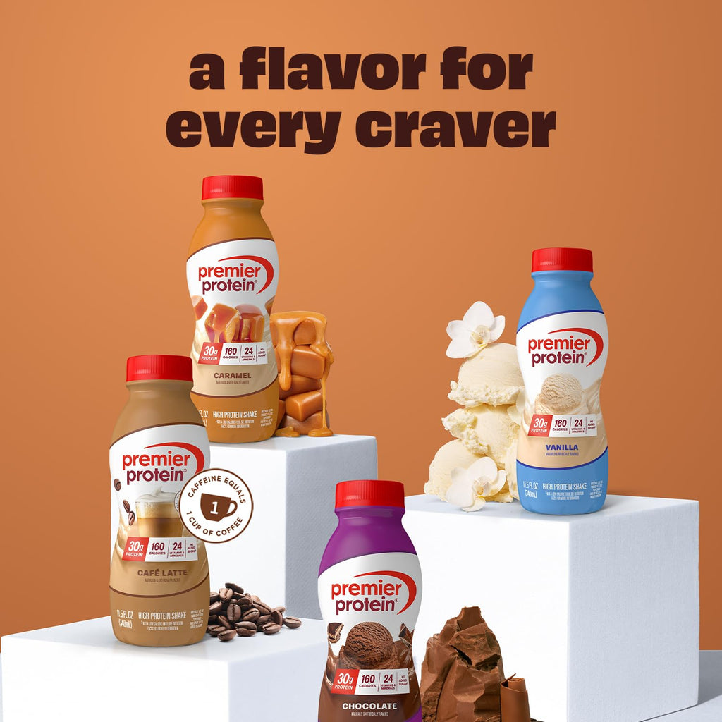 Premier Protein Shake, Chocolate, 30g Protein 1g Sugar 24 Vitamins Minerals Nutrients to Support Immune Health, 11.5 fl oz (Pack of 12)