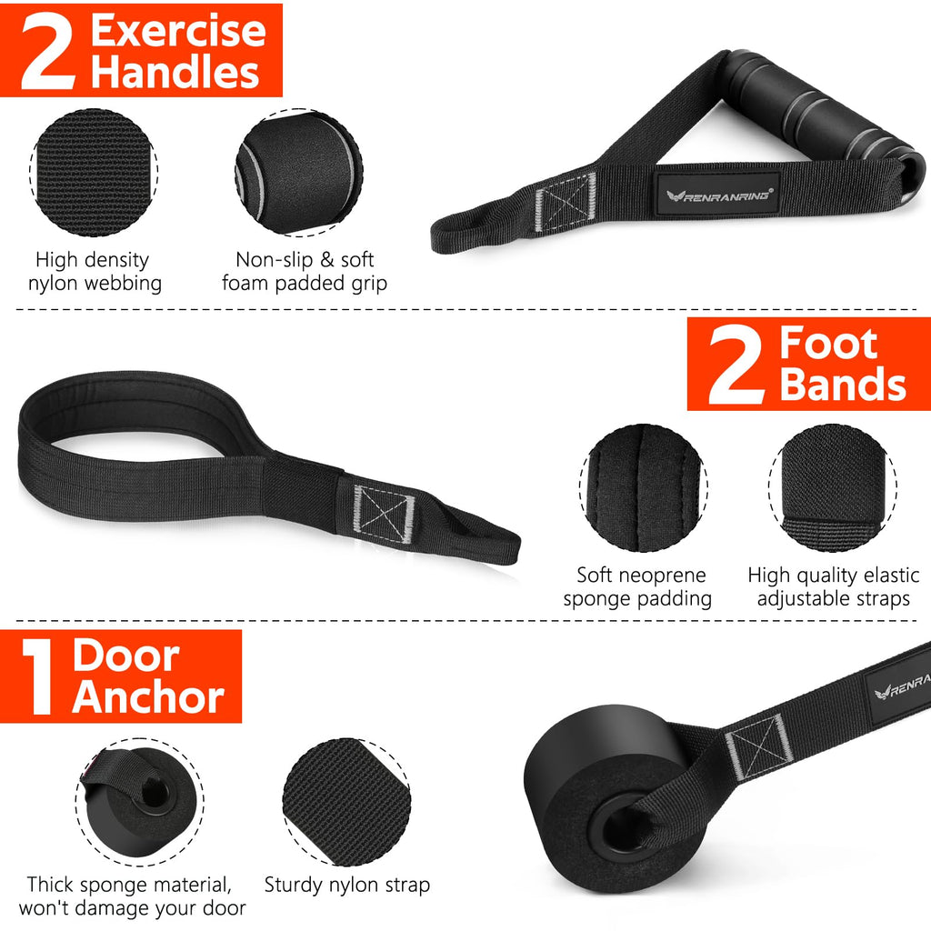 Pilates Bar Kit with Resistance Bands, Multifunctional Pilates Bar for Women & Men with Heavy-Duty Metal Adjustment Buckle, Pilates Home Equipment for Full BodyWorkouts