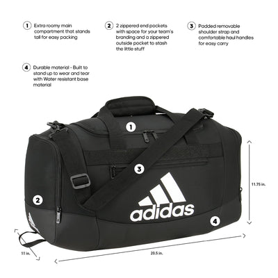 adidas Unisex Adult Defender 4.0 Gym Duffel Bag for Men and Women