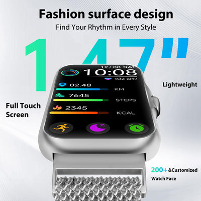 Fitness Tracker with 24/7 Continuous Heart Rate, Blood Oxygen Monitor, Smart Watch with Sleep Monitor, IP68 Waterproof Activity Tracker Step Counter for Women Men (Black)