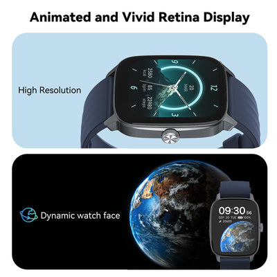 EURANS Smart Watch No App/Phone Required, 1.85" Ultra HD Display | Waterproof Fitness Tracker | 24/7 Heart Rate/Sleep Monitor | Step Counter for Walking, Pedometer & Activity Tracker for Women Men