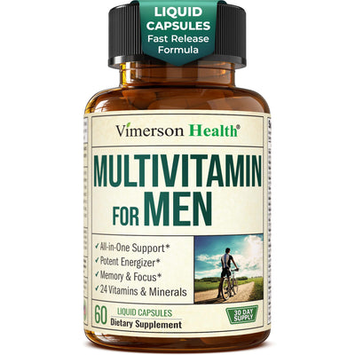 Multivitamin for Men – Methylated Mens Multivitamins & Multiminerals Capsules with Vitamin B12, A, D, C, Zinc, Magnesium & More for Complete Daily Support – High Potency Bioavailable Vitamins for Men