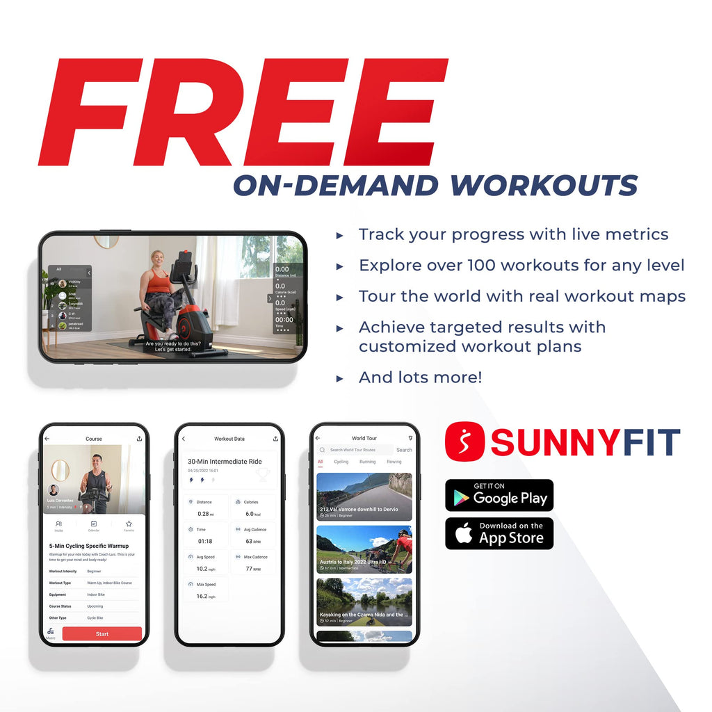 Sunny Health & Fitness Elite Recumbent Cross Trainer & Elliptical Machine with Arm Exercisers for Home Arm/Leg Training, Easy Adjust Seat & Mesh Backrest, Free SunnyFit App Bluetooth Connectivity