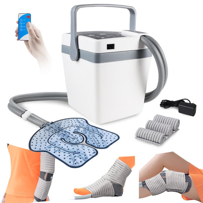 YOUKADA Cold Therapy Machine for Knee After Surgery, 4 Customizable Modes, Ice Machine for Knee, Shoulder, Hip & Ankle, Adjustable Cooling for Post-Surgery Recovery & Arthritis Pain Relief