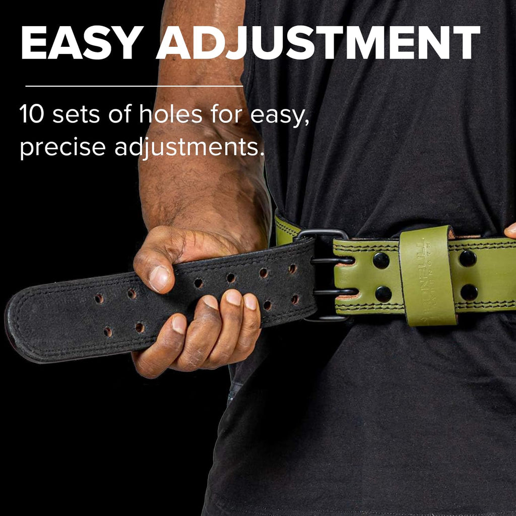 7mm Leather Weight Lifting Belt (IPF, USAPL, USPA, IPL USAW & IWF Approved) - 4" to 2” Tapered Premium Weightlifting Belt for Olympic Lifting, Powerlifting, Cross training, Gym, Workout & Weight Training - Weightlifting Belts for Men and Women