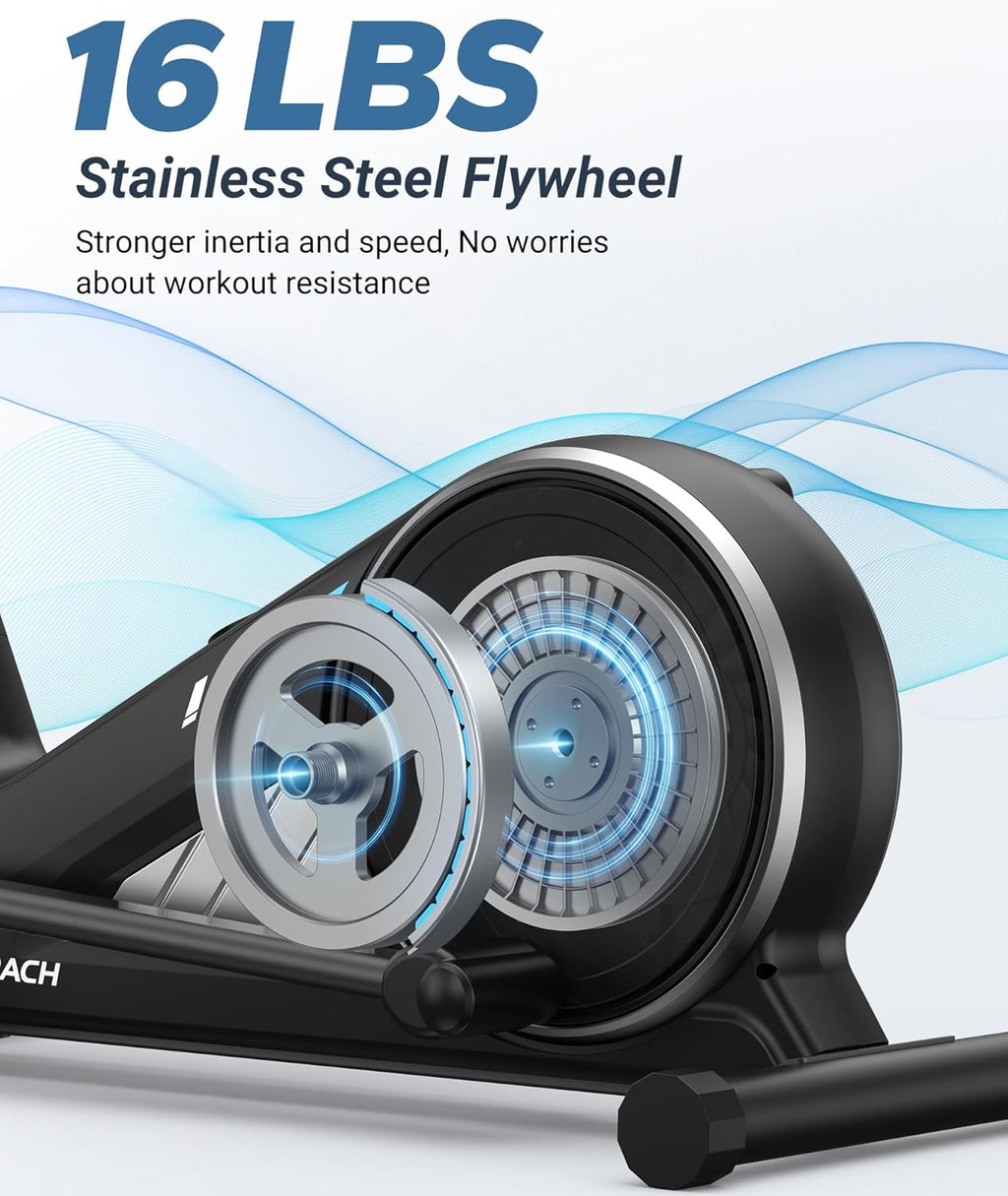 MERACH Elliptical Exercise Machine for Home Use, Elliptical Machine with Hyper-Quiet Magnetic Drive System, 16-Level Resistance Adjustment, 15.5IN Stride, 350LBS Loading Capacity, MERACH App