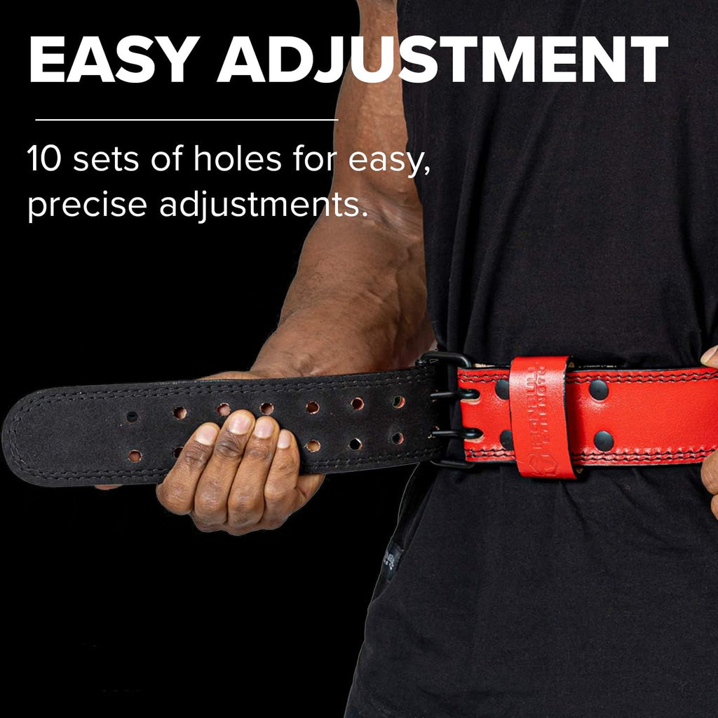 7mm Leather Weight Lifting Belt (IPF, USAPL, USPA, IPL USAW & IWF Approved) - 4" to 2” Tapered Premium Weightlifting Belt for Olympic Lifting, Powerlifting, Cross training, Gym, Workout & Weight Training - Weightlifting Belts for Men and Women