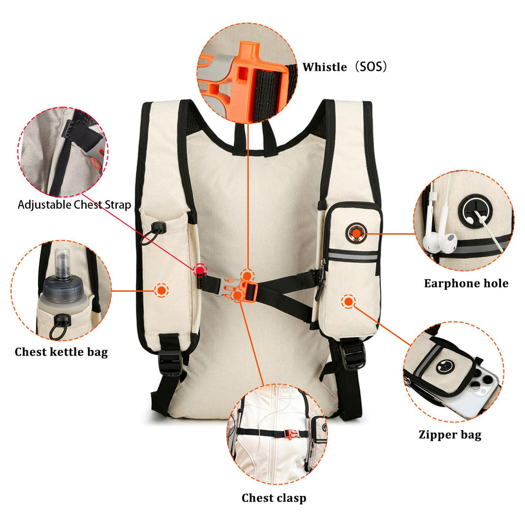 15L Small Hiking Backpack Foldable Ultralight Trekking Camping Outdoors Backpack for Women Men (black)