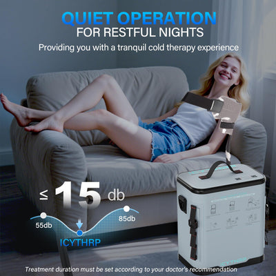 Cold Therapy Machine with Programmable Timer, Portable Ice Machine for Knee After Surgery, Knee Replacement Recovery System for Pain Relief with Compression Pad
