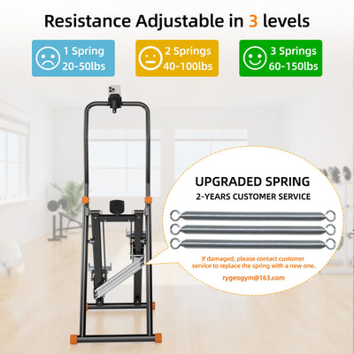 Stair Stepper for Home, Upgraded Vertical Climber Machine for Full-Body Workout, Compact Folding Cardio Exercise Climber, Resistance Adjustable Handlebar & Pedals