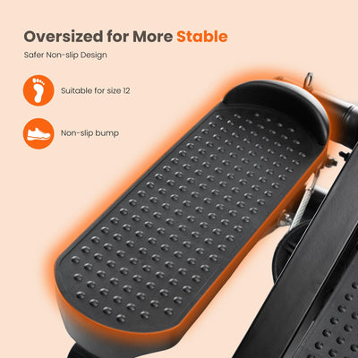 Sweetcrispy Mini Stair Steppers with Resistance Bands for Exercise at Home, Portable Exercise Twist Stepper Machine for Full Body Workout, 300LBS Capacity