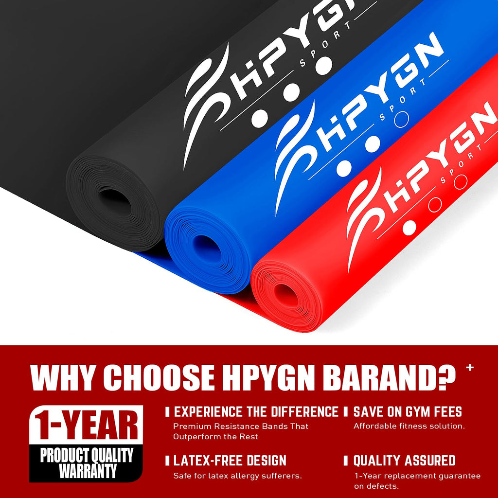 Resistance Bands, Exercise Bands, Physical Therapy Bands for Strength Training, Yoga, Pilates, Stretch Elastic Band with Different Strengths, Workout Bands for Home Gym