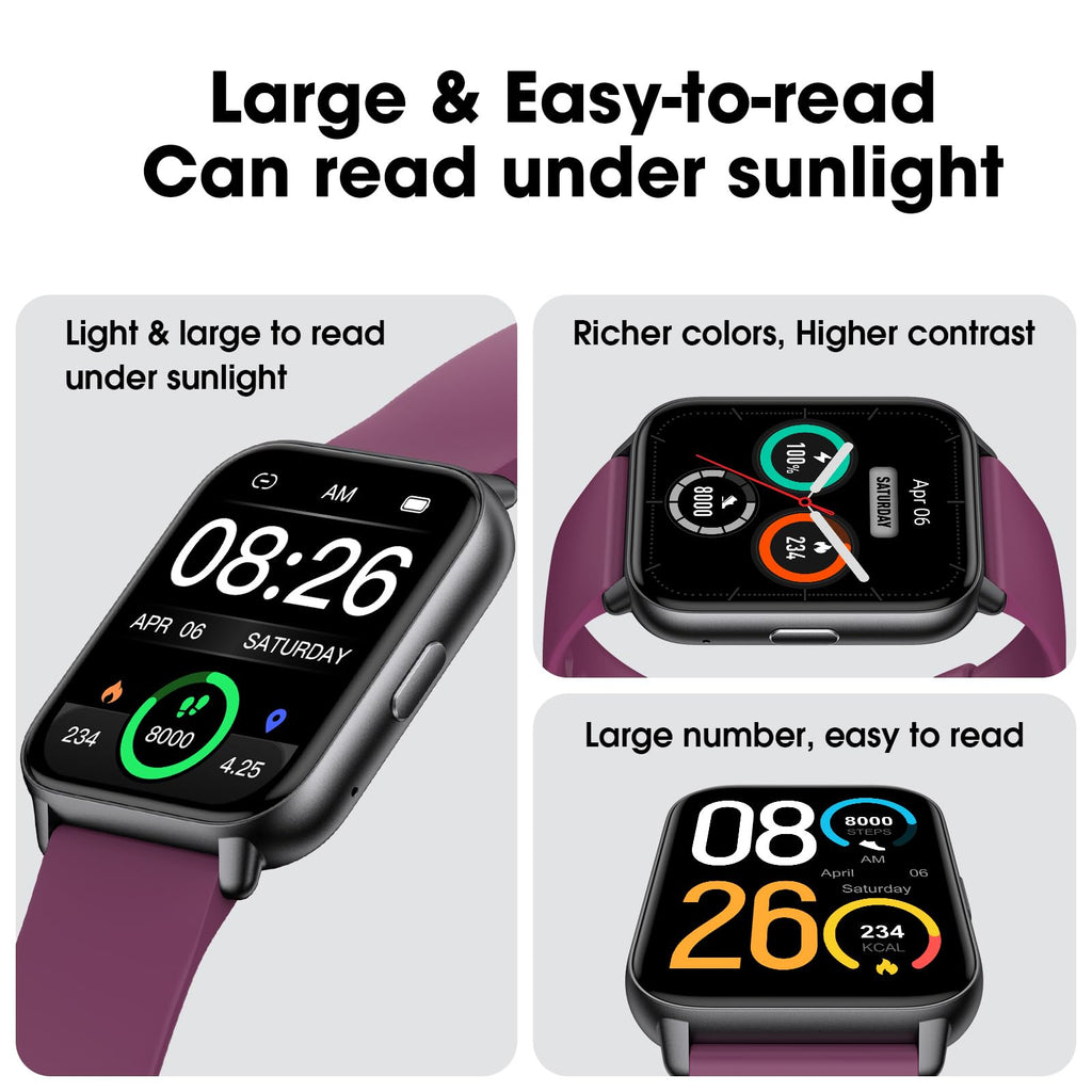 EURANS Smart Watch No App/Phone Required, Long Battery Life Fitness Tracker Watch,HD Screen, Waterproof Activity Tracker with Step Counter for Walking, Pedometer, Calories Tracker for Men Women