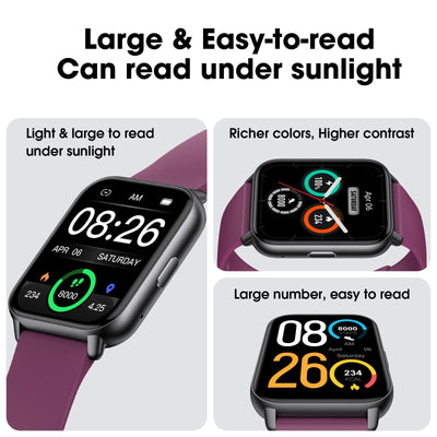 EURANS Smart Watch No App/Phone Required, Long Battery Life Fitness Tracker Watch,HD Screen, Waterproof Activity Tracker with Step Counter for Walking, Pedometer, Calories Tracker for Men Women