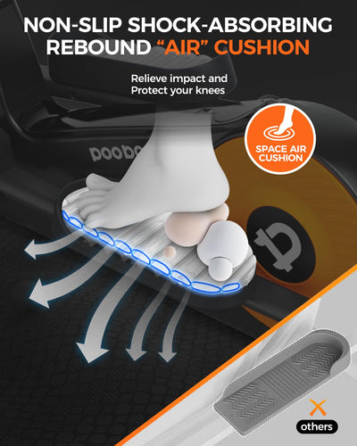 pooboo Elliptical Machine, Elliptical Exercise Machine with 16-Level Resistance&Hyper-Quiet Magnetic Driving System, Elliptical Machine for Home with LCD Monitor&15.5IN Stride, 350LBS Weight Capacity