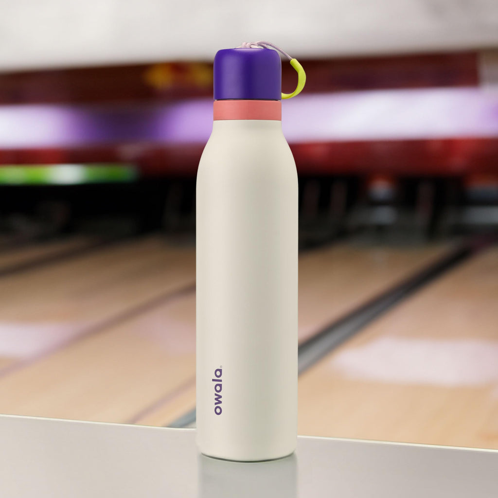 Owala FreeSip Twist Insulated Stainless Steel Water Bottle with Straw for Sports and Travel, BPA-Free, 24-oz, Purple/Purple (California Grapevine)