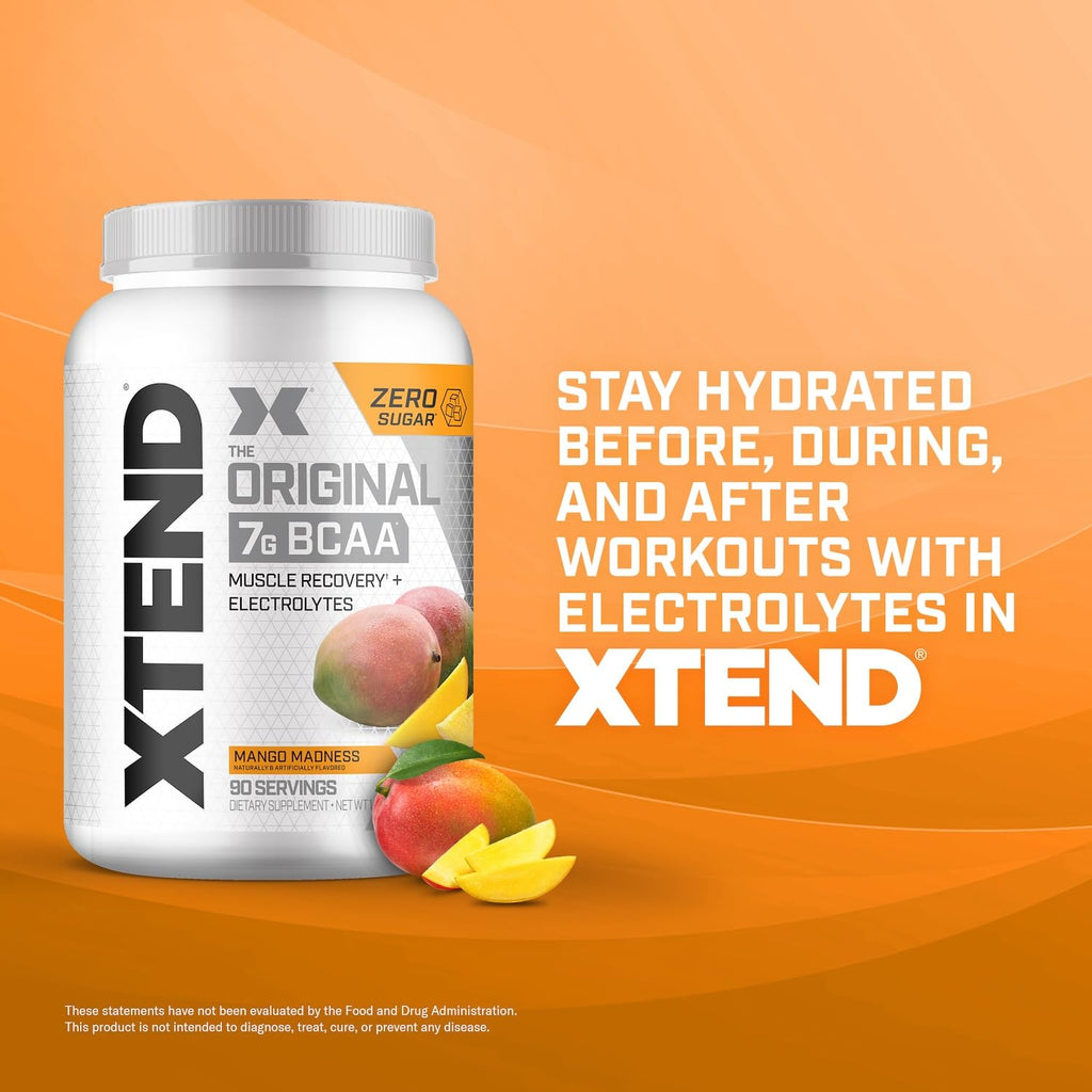 Xtend Original BCAA Powder 7g BCAA and 2.5g L-Glutamine, Sugar Free Post Workout Muscle Recovery Drink with Amino Acids for Men & Women, 30 Servings