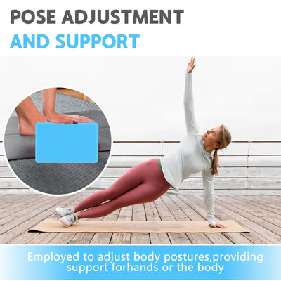 9"x6"x3" Yoga Blocks, Soft Non-Slip Surface Premium Foam Blocks, Supportive, Lightweight, Odor Resistant, Yoga Accessories for Pilates Meditation General Fitness Stretching Toning