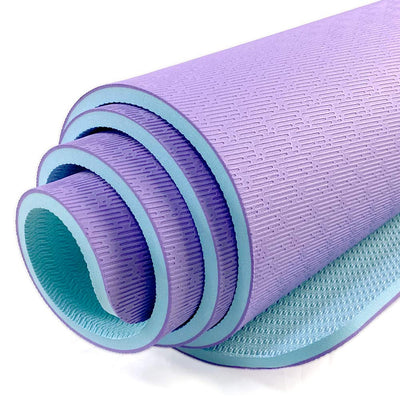 Hatha Yoga Extra Thick TPE Yoga Mat - 72"x 32" Thickness 1/2 Inch -Eco Friendly SGS Certified - With High Density Anti-Tear Exercise Bolster For Home Gym Travel & Floor Outside